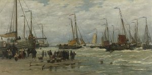 Vissersboten in Brekende Golven, c.1875-85